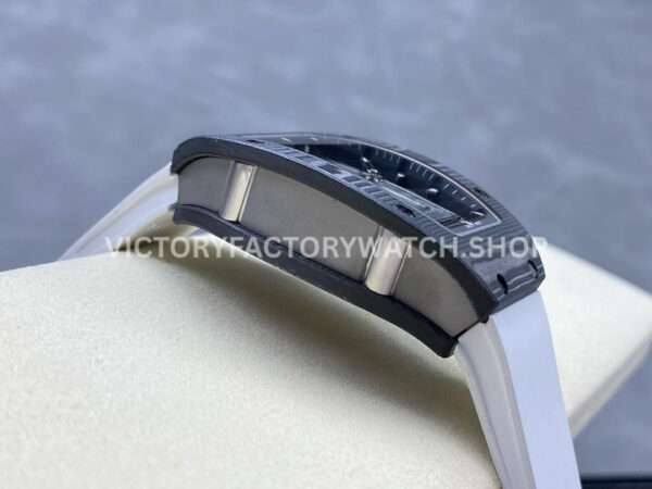 G+ Factory Richard Mille RM 07 31.4mm Titanium Carbon Fiber White Rubber Strap Skeletonized Dial