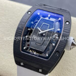 G+ Factory Richard Mille RM 07 31.4mm Titanium Carbon Fiber White Rubber Strap Skeletonized Dial