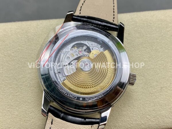 GR Factory Vacheron Constantin Moonphase R (5) GR Factory Vacheron Constantin Moonphase Retrograde Date Overseas 4010U/000G-B330 41mm Steel Leather Strap Silver Dial