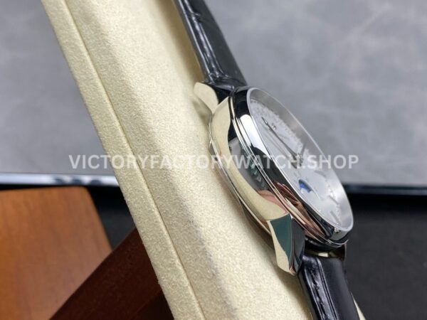 GR Factory Vacheron Constantin Moonphase R (9) GR Factory Vacheron Constantin Moonphase Retrograde Date Overseas 4010U/000G-B330 41mm Steel Leather Strap Silver Dial