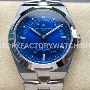 GR Factory Vacheron Constantin Moonphase Retrograde D (3) GR Factory Vacheron Constantin Overseas 4000V 210A B911 moonphase retrograde date full steel blue dial replica watch