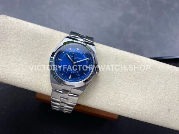 GR Factory Vacheron Constantin Moonphase Retrograde D (6) GR Factory Vacheron Constantin Moonphase Retrograde Date Overseas 4000V/210A-B911 41mm Full Steel Blue Dial