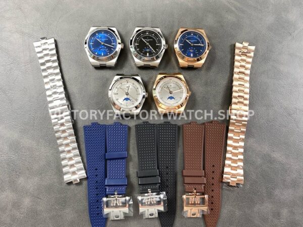 GR Factory Vacheron Constantin Moonphase Retrograde D (8) GR Factory Vacheron Constantin Moonphase Retrograde Date Overseas 4000V/210A-B911 41mm Full Steel Blue Dial