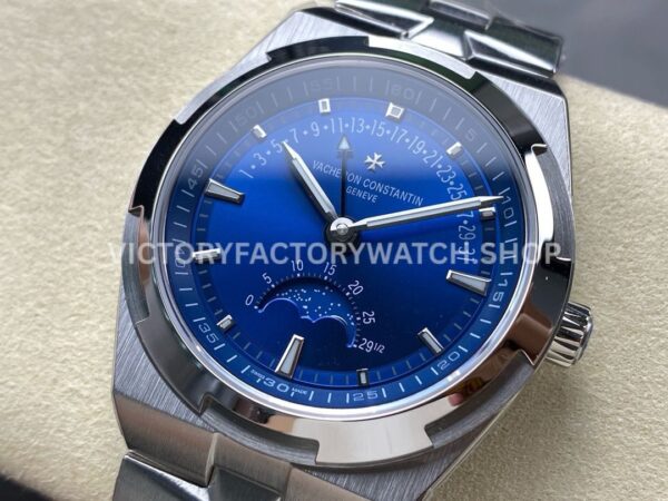 GR Factory Vacheron Constantin Moonphase Retrograde D (9) GR Factory Vacheron Constantin Moonphase Retrograde Date Overseas 4000V/210A-B911 41mm Full Steel Blue Dial