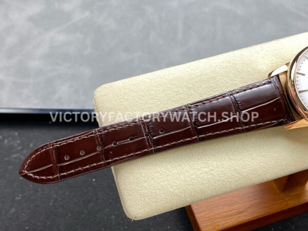 GR Factory Vacheron Constantin Moonphase Retrograde Da (4) GR Factory Vacheron Constantin Moonphase Retrograde Date Overseas 41mm Rose Gold Leather Strap White Dial