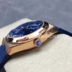 GR Factory Vacheron Constantin Moonphase Retrograde Dat ( GR Factory Vacheron Constantin Moonphase Retrograde Date Overseas 41mm Rose Gold Blue Rubber Strap Blue Dial