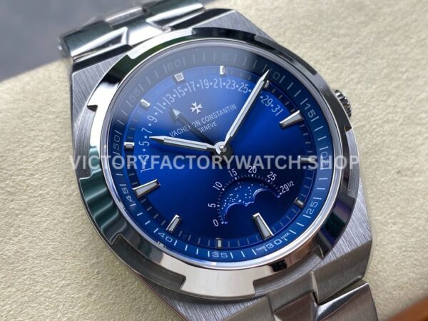 GR Factory Vacheron Constantin Moonphase Retrograde Dat (1) GR Factory Vacheron Constantin Moonphase Retrograde Date Overseas 4000V/210A-B911 41mm Full Steel Blue Dial