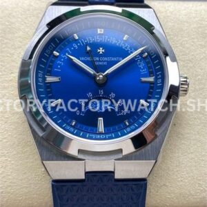 GR Factory Vacheron Constantin Moonphase Retrograde Dat (3) GR Factory Vacheron Constantin Overseas moonphase retrograde date 41mm steel blue rubber strap blue dial replica watch