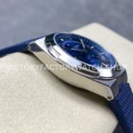 GR Factory Vacheron Constantin Moonphase Retrograde Dat (4) GR Factory Vacheron Constantin Moonphase Retrograde Date Overseas 41mm Steel Blue Rubber Strap Blue Dial