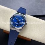GR Factory Vacheron Constantin Moonphase Retrograde Dat (5) GR Factory Vacheron Constantin Moonphase Retrograde Date Overseas 41mm Steel Blue Rubber Strap Blue Dial