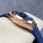 GR Factory Vacheron Constantin Moonphase Retrograde Dat ( (6) GR Factory Vacheron Constantin Moonphase Retrograde Date Overseas 41mm Rose Gold Blue Rubber Strap Blue Dial