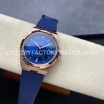 GR Factory Vacheron Constantin Moonphase Retrograde Dat ( (7) GR Factory Vacheron Constantin Moonphase Retrograde Date Overseas 41mm Rose Gold Blue Rubber Strap Blue Dial