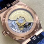 GR Factory Vacheron Constantin Moonphase Retrograde Dat ( (8) GR Factory Vacheron Constantin Moonphase Retrograde Date Overseas 41mm Rose Gold Blue Rubber Strap Blue Dial