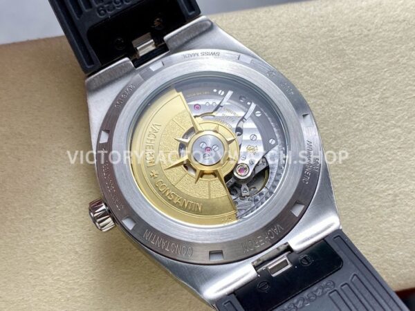 GR Factory Vacheron Constantin Moonphase Retrograde Date ( GR Factory Vacheron Constantin Moonphase Retrograde Date Overseas 41mm Black Rubber Strap Silver Dial