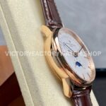 GR Factory Vacheron Constantin Moonphase Retrograde Date (1) GR Factory Vacheron Constantin Moonphase Retrograde Date Overseas 41mm Rose Gold Leather Strap White Dial