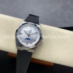 GR Factory Vacheron Constantin Moonphase Retrograde Date (1) GR Factory Vacheron Constantin Moonphase Retrograde Date Overseas 41mm Black Rubber Strap Silver Dial