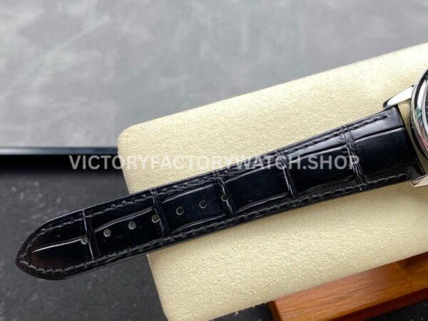 GR Factory Vacheron Constantin Moonphase Retrograde Date O (3) GR Factory Vacheron Constantin Moonphase Retrograde Date Overseas 41mm Steel Black Leather Strap Black Dial