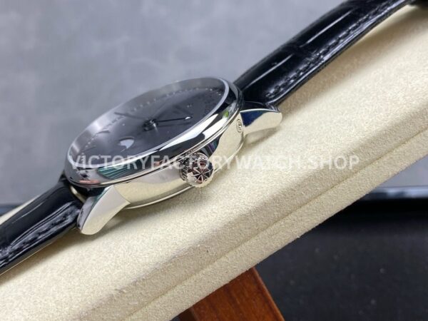 GR Factory Vacheron Constantin Moonphase Retrograde Date Ov (3) GR Factory Vacheron Constantin Moonphase Retrograde Date Overseas 41mm Steel Leather Strap Grey Dial