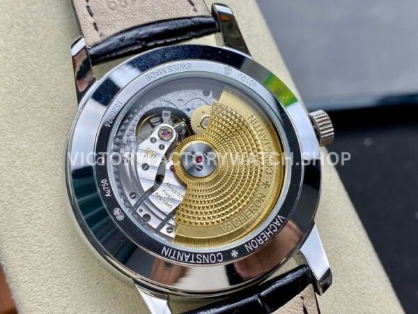 GR Factory Vacheron Constantin Moonphase Retrograde Date Ov (5) GR Factory Vacheron Constantin Moonphase Retrograde Date Overseas 41mm Steel Leather Strap Grey Dial