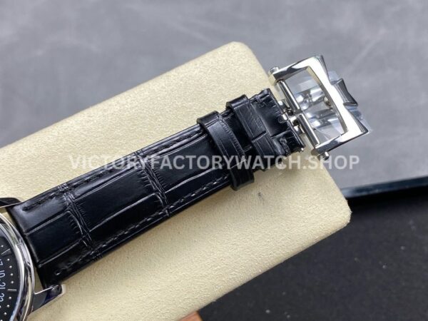 GR Factory Vacheron Constantin Moonphase Retrograde Date Ove (1) GR Factory Vacheron Constantin Moonphase Retrograde Date Overseas 41mm Steel Black Leather Strap Black Dial