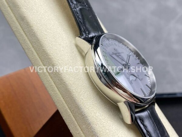 GR Factory Vacheron Constantin Moonphase Retrograde Date Over (1) GR Factory Vacheron Constantin Moonphase Retrograde Date Overseas 41mm Steel Leather Strap Grey Dial