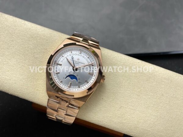 GR Factory Vacheron Constantin Moonphase Retrograde Date Overs (5) GR Factory Vacheron Constantin Moonphase Retrograde Date Overseas 41mm Full Rose Gold Silver Dial