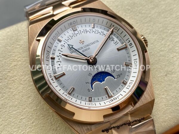 GR Factory Vacheron Constantin Moonphase Retrograde Date Overs (7) GR Factory Vacheron Constantin Moonphase Retrograde Date Overseas 41mm Full Rose Gold Silver Dial