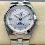 GR Factory Vacheron Constantin Overseas moonphase retrograde date 41mm full steel silver dial replica watch