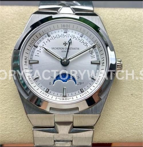 GR Factory Vacheron Constantin Overseas moonphase retrograde date 41mm full steel silver dial replica watch