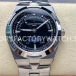 GR Factory Vacheron Constantin Moonphase Retrograde Date Overseas 4 GR Factory Vacheron Constantin Overseas moonphase retrograde date 41mm full steel black dial replica watch