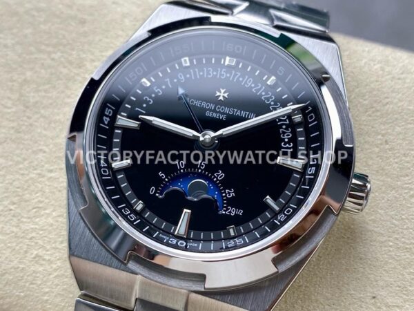 GR Factory Vacheron Constantin Moonphase Retrograde Date Overseas 41m (1) GR Factory Vacheron Constantin Moonphase Retrograde Date Overseas 41mm Full Steel Black Dial