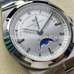 GR Factory Vacheron Constantin Moonphase Retrograde Date Overseas 41mm Full Steel Silver Dial
