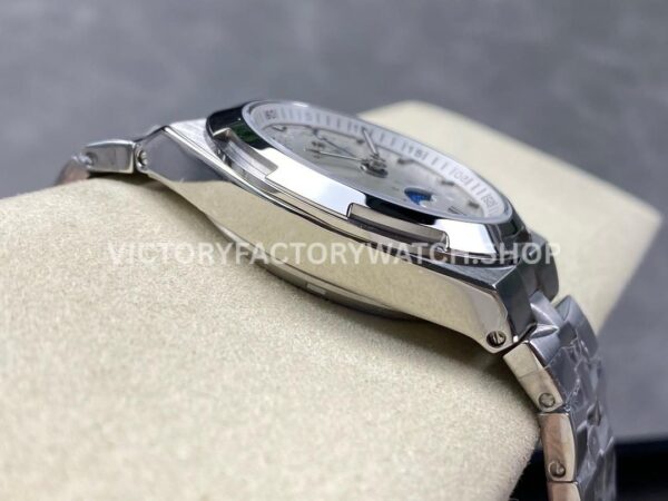 GR Factory Vacheron Constantin Moonphase Retrograde Date Overseas 41mm Full Steel Silver Dial