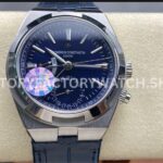 GR Factory Vacheron Constantin Overseas Dual Time 7900V-110A-B334 41mm Stee (4) GR Factory Vacheron Constantin Overseas Dual Time 7900V 110A B334 41mm steel leather strap blue dial replica watch