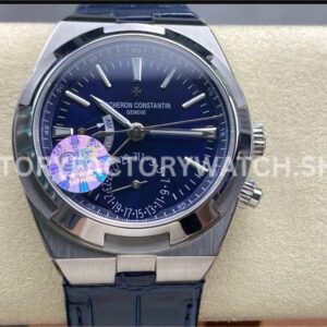 GR Factory Vacheron Constantin Overseas Dual Time 7900V-110A-B334 41mm Stee (4) GR Factory Vacheron Constantin Overseas Dual Time 7900V 110A B334 41mm steel leather strap blue dial replica watch