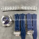 GR Factory Vacheron Constantin Overseas Dual Time 7900V-110A-B334 41mm Stee (5) GR Factory Vacheron Constantin Overseas Dual Time 7900V/110A-B334 41mm Steel Leather Strap Blue Dial