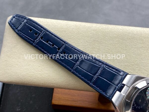 GR Factory Vacheron Constantin Overseas Dual Time 7900V-110A-B334 41mm Stee (6) GR Factory Vacheron Constantin Overseas Dual Time 7900V/110A-B334 41mm Steel Leather Strap Blue Dial