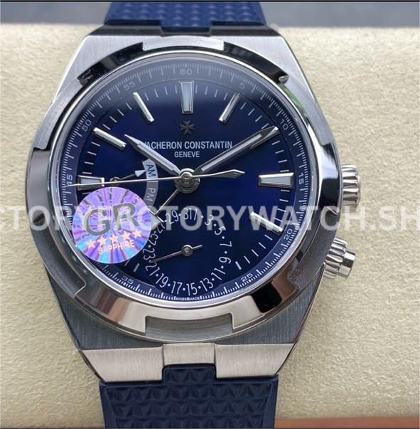 GR Factory Vacheron Constantin Overseas Dual Time 7900V-110A-B334 41mm Steel GR Factory Vacheron Constantin Overseas Dual Time 7900V 110A B334 41mm steel rubber strap blue dial replica watch