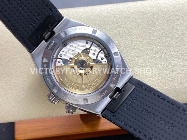 GR Factory Vacheron Constantin Overseas Dual Time 7900V-110A-B546 41mm Ste (3) GR Factory Vacheron Constantin Overseas Dual Time 7900V/110A-B546 41mm Steel Leather Strap Black Dial