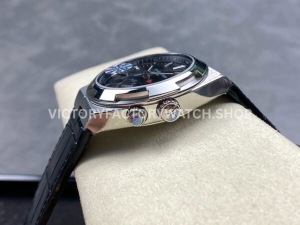 GR Factory Vacheron Constantin Overseas Dual Time 7900V-110A-B546 41mm Ste (5) GR Factory Vacheron Constantin Overseas Dual Time 7900V/110A-B546 41mm Steel Leather Strap Black Dial