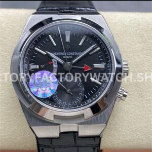 GR Factory Vacheron Constantin Overseas Dual Time 7900V 110A B546 41mm steel leather strap black dial replica watch