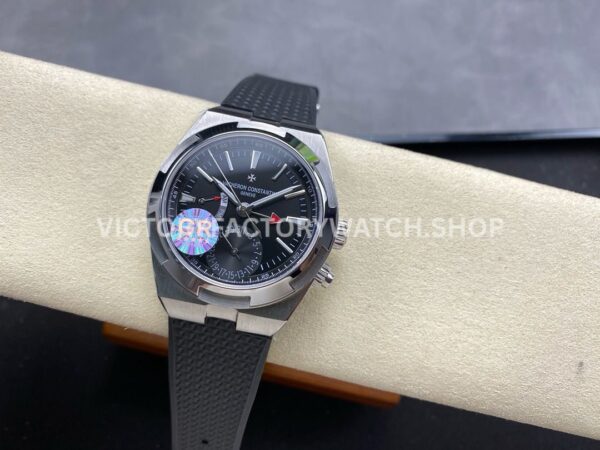 GR Factory Vacheron Constantin Overseas Dual Time 7900V-110A-B546 41mm Stee (3) GR Factory Vacheron Constantin Overseas Dual Time 7900V/110A-B546 41mm Steel Rubber Strap Black Dial