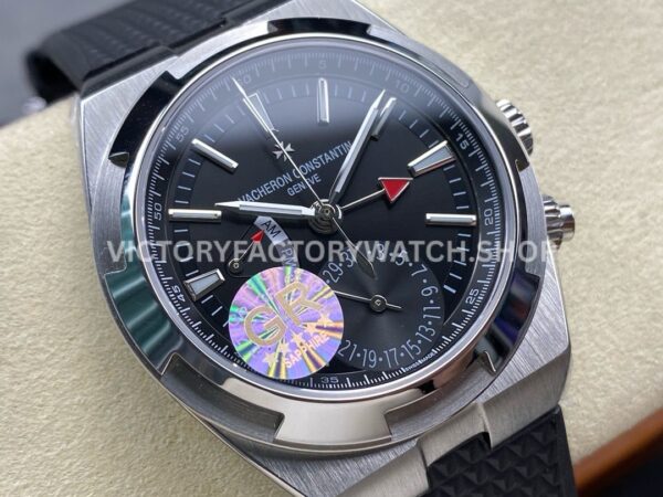 GR Factory Vacheron Constantin Overseas Dual Time 7900V-110A-B546 41mm Stee (9) GR Factory Vacheron Constantin Overseas Dual Time 7900V/110A-B546 41mm Steel Rubber Strap Black Dial