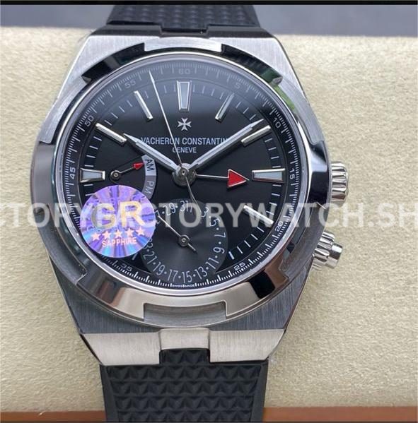 GR Factory Vacheron Constantin Overseas Dual Time 7900V-110A-B546 41mm Stee GR Factory Vacheron Constantin Overseas Dual Time 7900V 110A B546 41mm steel rubber strap black dial replica watch