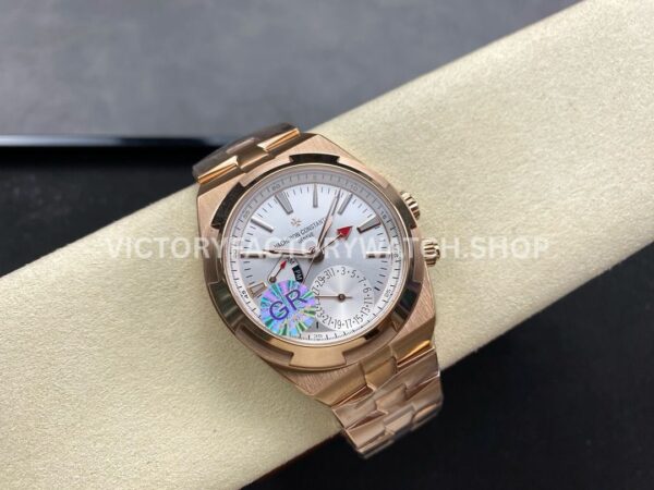 GR Factory Vacheron Constantin Overseas Dual Time 7900V/000R-B336 41mm Full Rose Gold Silver Dial