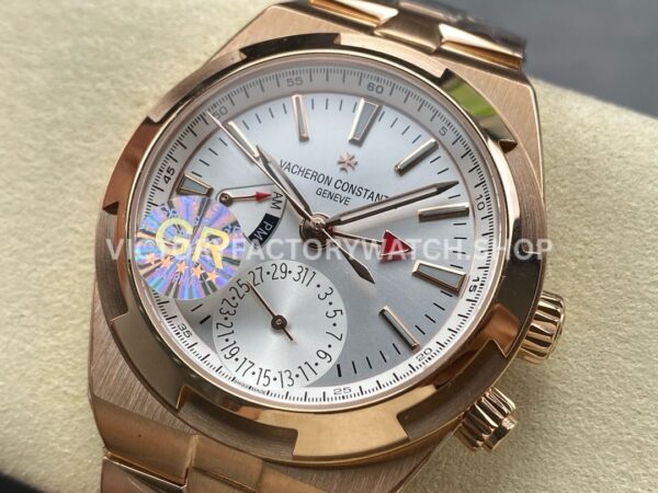 GR Factory Vacheron Constantin Overseas Dual Time 7900V/000R-B336 41mm Full Rose Gold Silver Dial