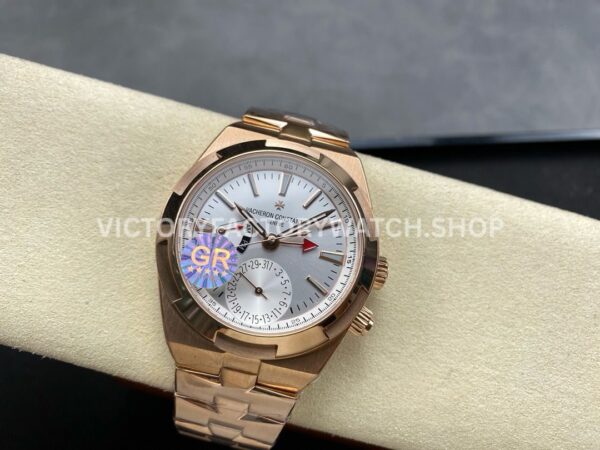 GR Factory Vacheron Constantin Overseas Dual Time 7900V/000R-B336 41mm Full Rose Gold Silver Dial