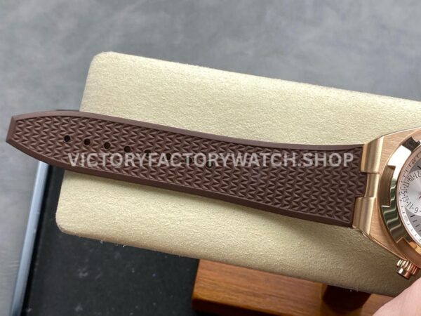 GR Factory Vacheron Constantin Overseas Dual Time 7900V000R-B336 41mm Rose Gold ( GR Factory Vacheron Constantin Overseas Dual Time 7900V/000R-B336 41mm Rose Gold Brown Rubber Strap Silver Dial