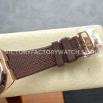 GR Factory Vacheron Constantin Overseas Dual Time 7900V000R-B336 41mm Rose Gold ( (3) GR Factory Vacheron Constantin Overseas Dual Time 7900V/000R-B336 41mm Rose Gold Brown Rubber Strap Silver Dial