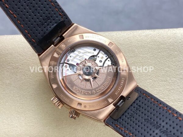 GR Factory Vacheron Constantin Overseas Dual Time 7900V/000R-B336 41mm Rose Gold Leather Strap Silver Dial